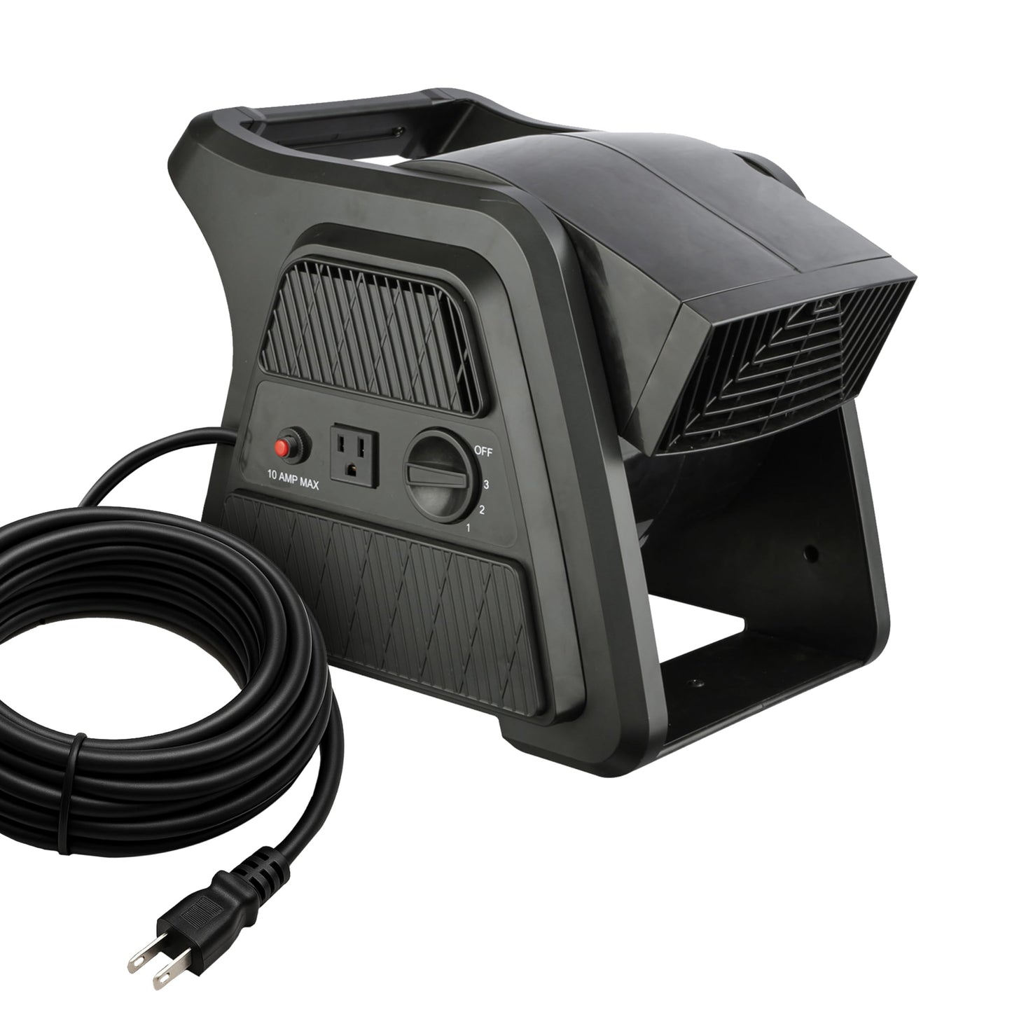 Techni Home Pivoting 600 CFM High Velocity Floor Blower for Drying, Cooling, Ventilating, Exhausting, 300° Blowing Angle, 10AMP Outlet, Portable Carpet Dryer Fan for Home, Office, or Commercial Use