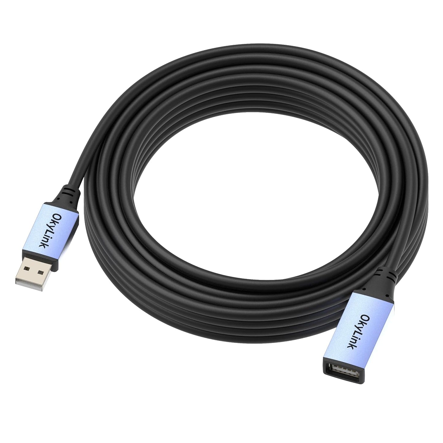 32ft(10M) 2.0 480Mbps OkyLink Active USB Extension Cable A Male to A Female for Printer, Mouse,Keyboard,Scanner,Camera