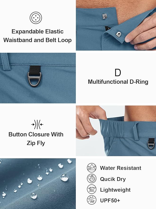 NORTHYARD Men's Cargo Hiking Shorts 9" Lightweight Outdoor Tactical Work Camping Sport Golf Casual Travel Fishing Multipocket