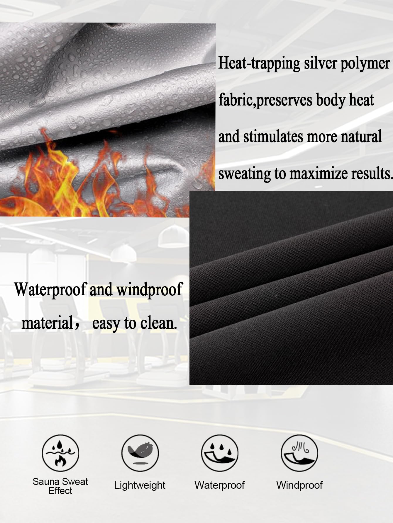 SEXYWG Sauna Suits for Men Workout Sauna Jackets Zipper Sweat Jackets Gym Heat Trapping Hoodie Top Shaper Long Sleeve Workout Suits