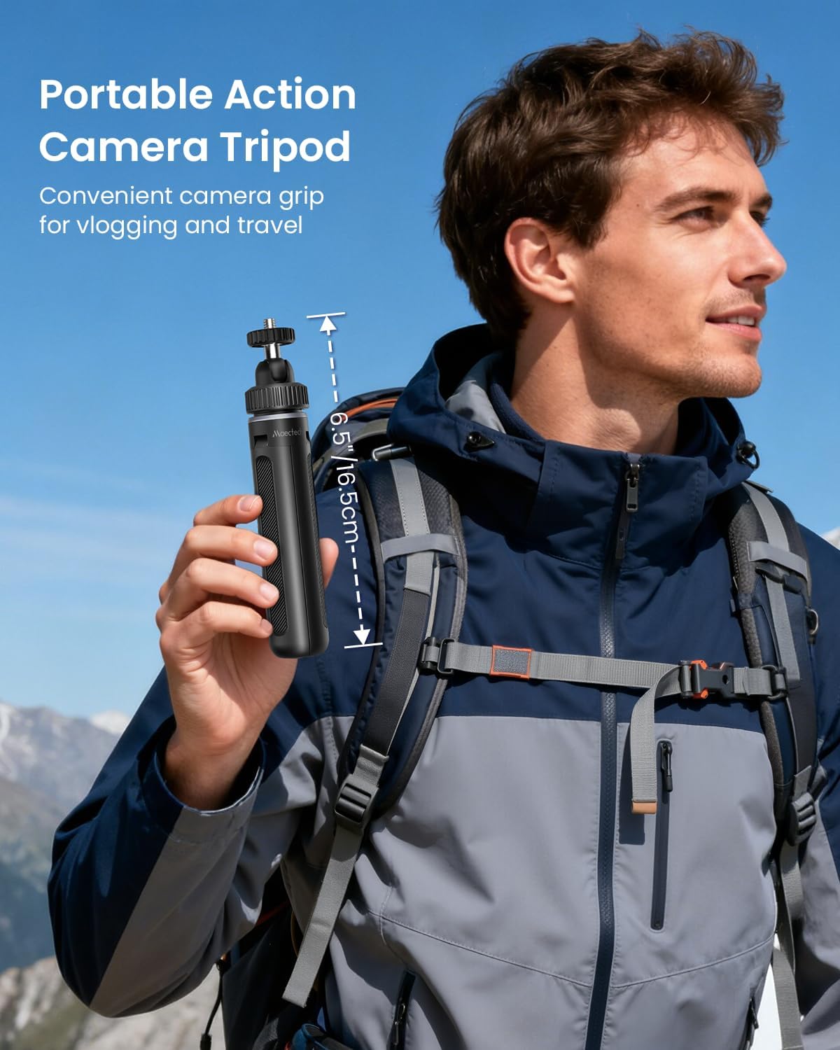 Maectech 15.8"/40cm 1/4" Insta360 X5/X4 13/12/MAX2 3/4 5Pro/6/4 Selfie Stick Tripod Extendable Mini Camera Tripod