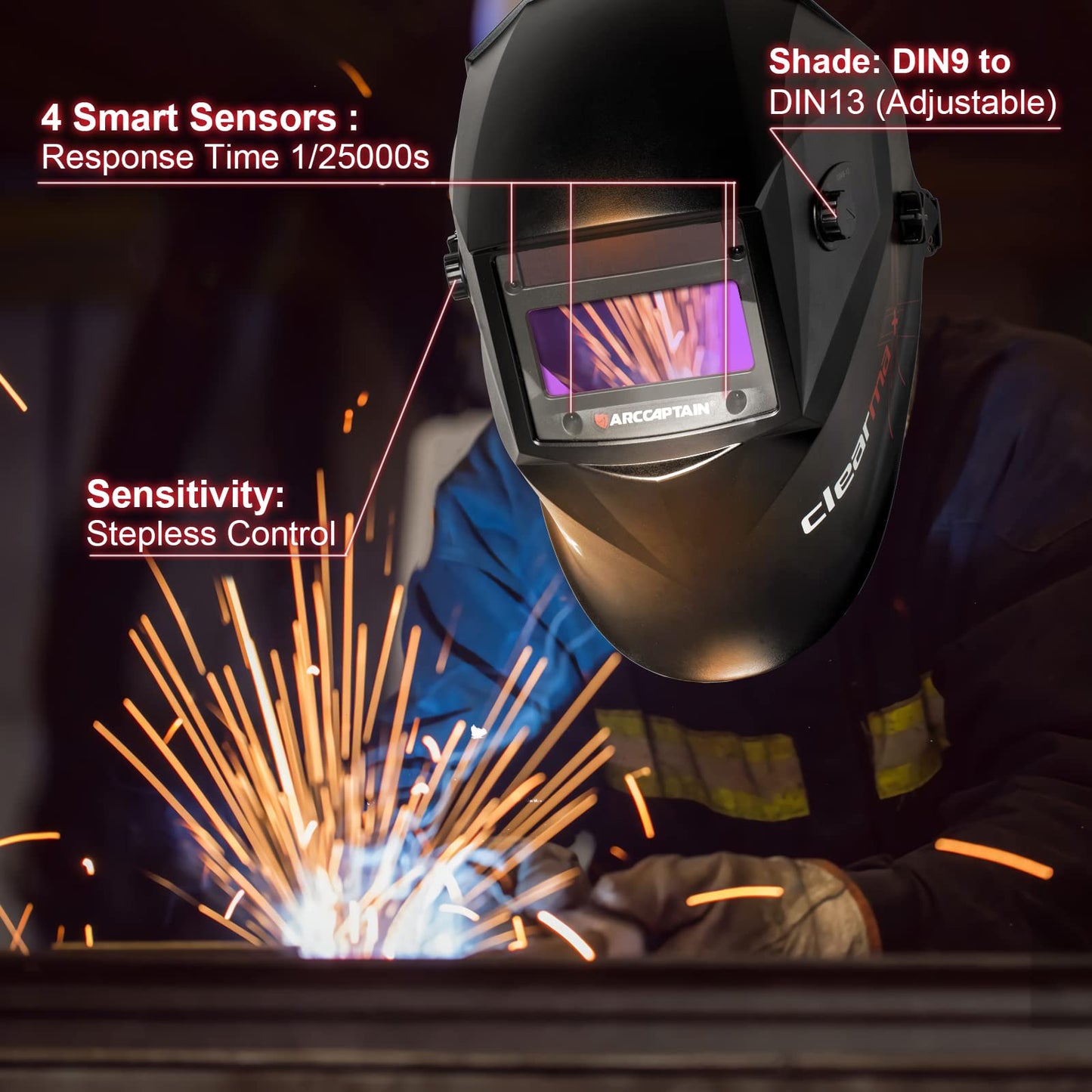 ARCCAPTAIN 50A Plasma Cutter & Welding Helmet
