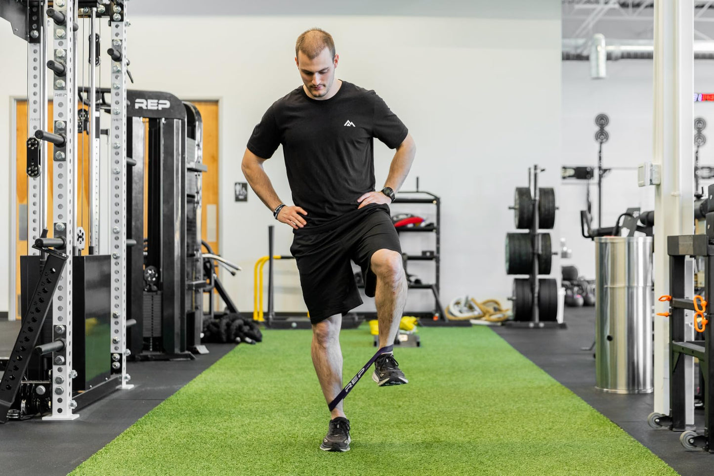 REP Fitness Short Resistance Bands for Strength and Conditioning. Black X-Light Band Pair. 25-65lbs Resistance, 12" Length, 0.85” Wide