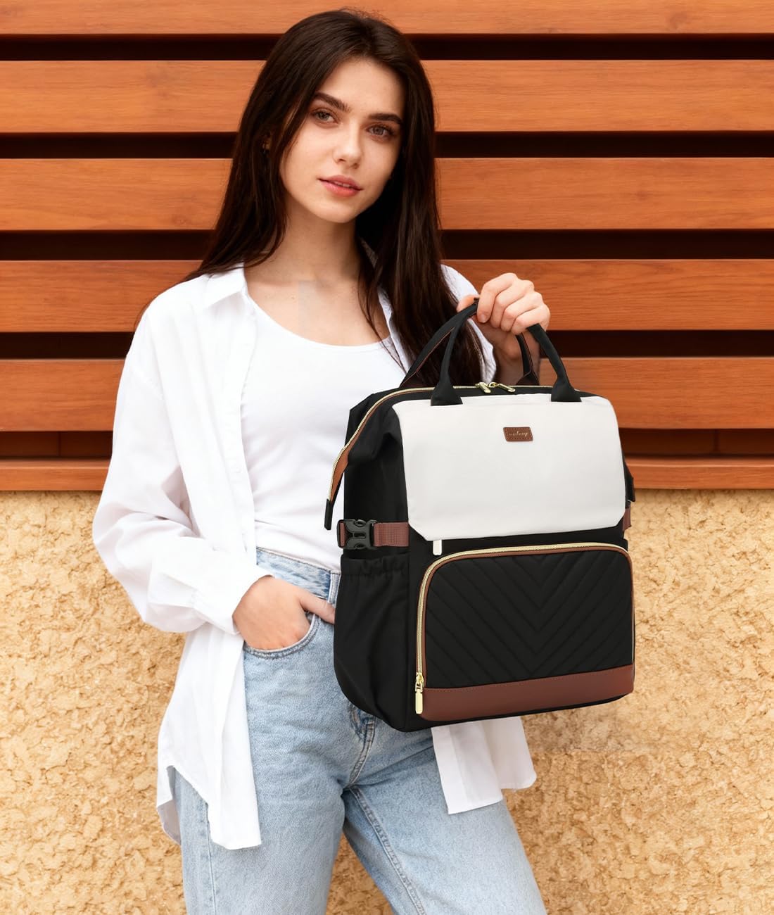 Backpack, Pack Bookbag for Women Laptop Teacher Nurse Work Computer Bags with Cup Holder & USB Charger for Travel