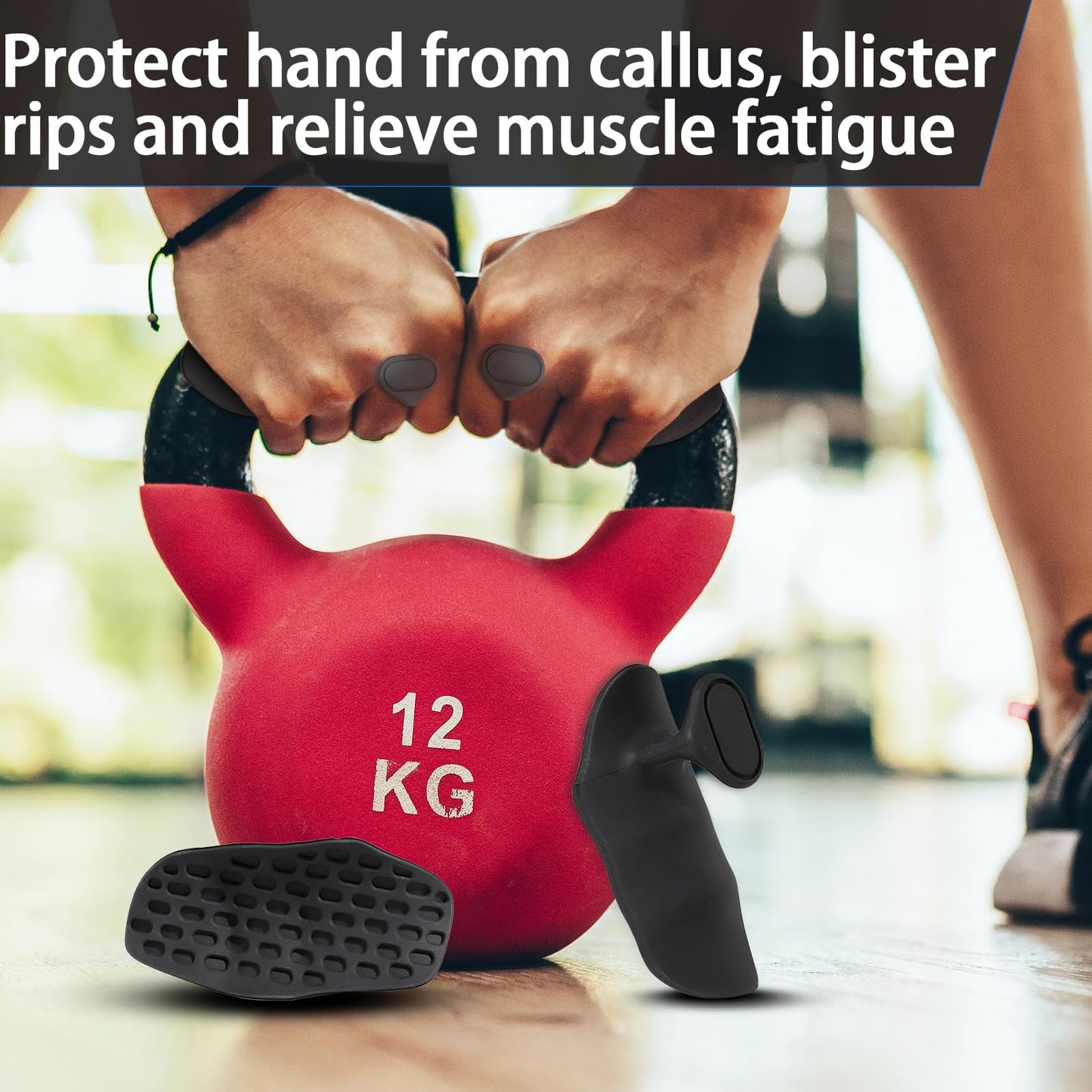 NiuMid Anti-Slip Workout Grips - Ergonomic Rubber Hand Protector Gloves for Weight Lifting, Pull-Ups, Gym Training and Exercise, for Men and Women (1pack)