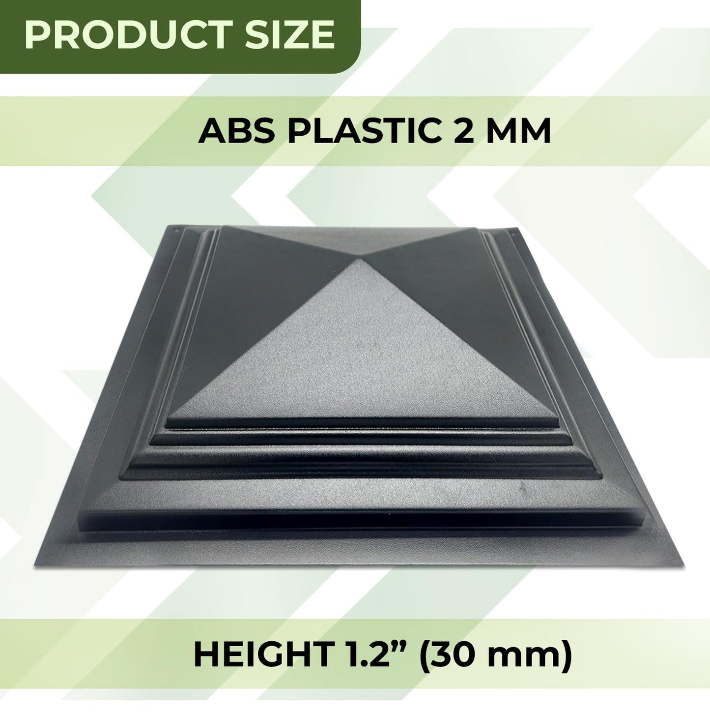 BETONEX Concrete Molds DIY Fence Pier Column Cap Mold Mould Form Cement ABC Plastic Molds 20,08x20,08 inch (510x510mm)
