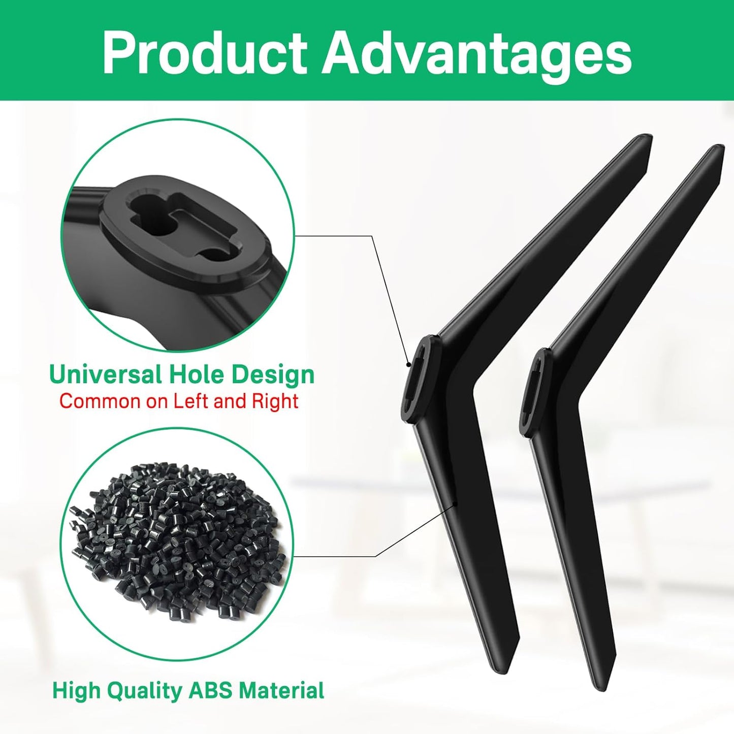 28in 32in 40in 43in 49in 50in 55in 65in Rimous TV Stand Legs for TCL Roku TV Legs Replacement Compatible with TCL Roku