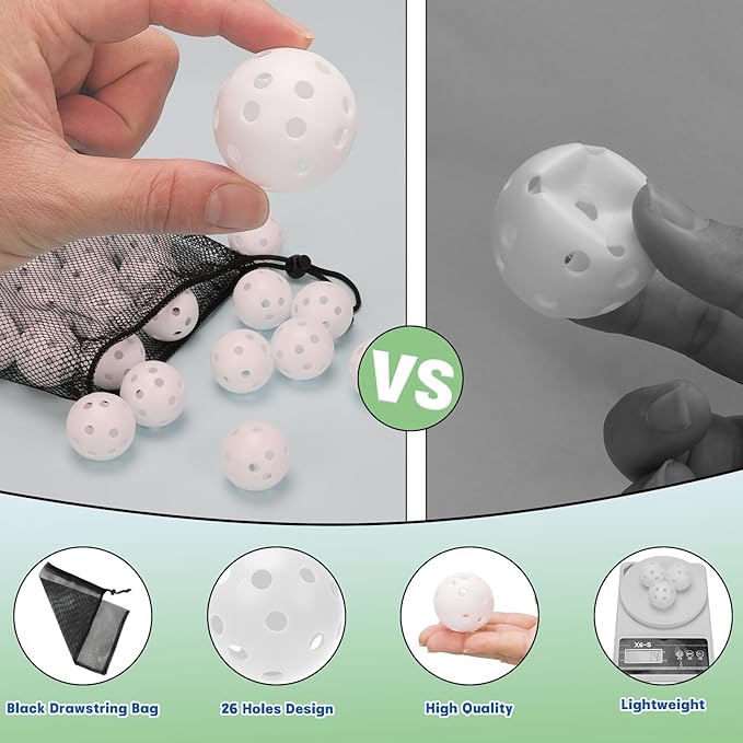 Coopay 72/150/300 Pack Practice Golf Balls, 42mm Plastic Golf Training Balls with a Drawstring Bag Hollow Sports for Swing Practice Driving Range Backyard Home Indoor Outdoor Use