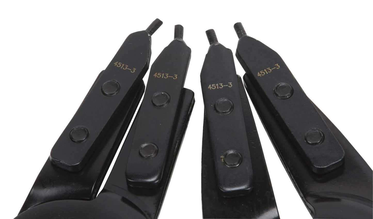 OTC 4513 Heavy-Duty 2-Piece Internal and External Snap-Ring Pliers Set - Includes Internal and External Pliers, Tips, and Blow Molded Case