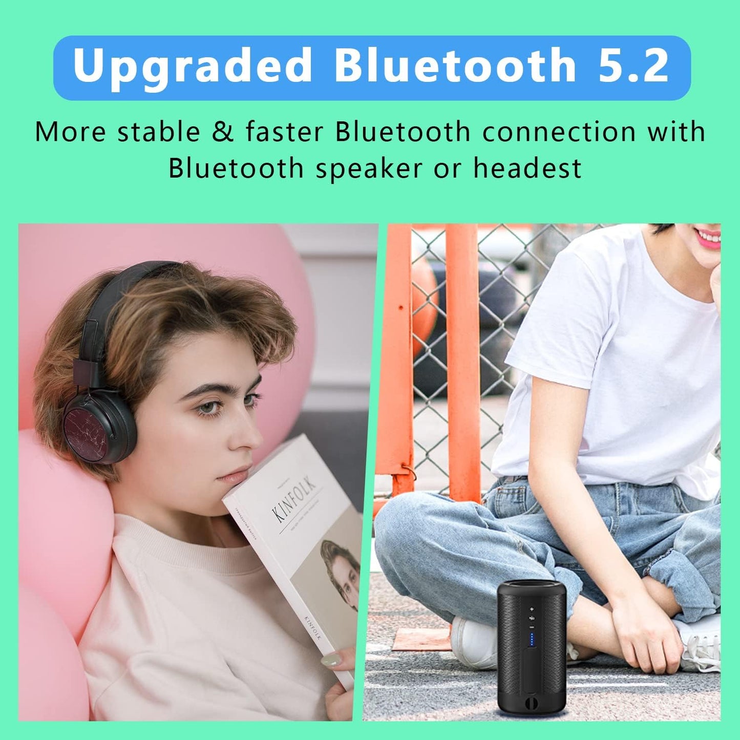 AiMoonsa 128GB MP3 5.2, Player with Bluetooth Music Player with Built-in HD Speaker, FM Radio, Voice Recorder, HiFi
