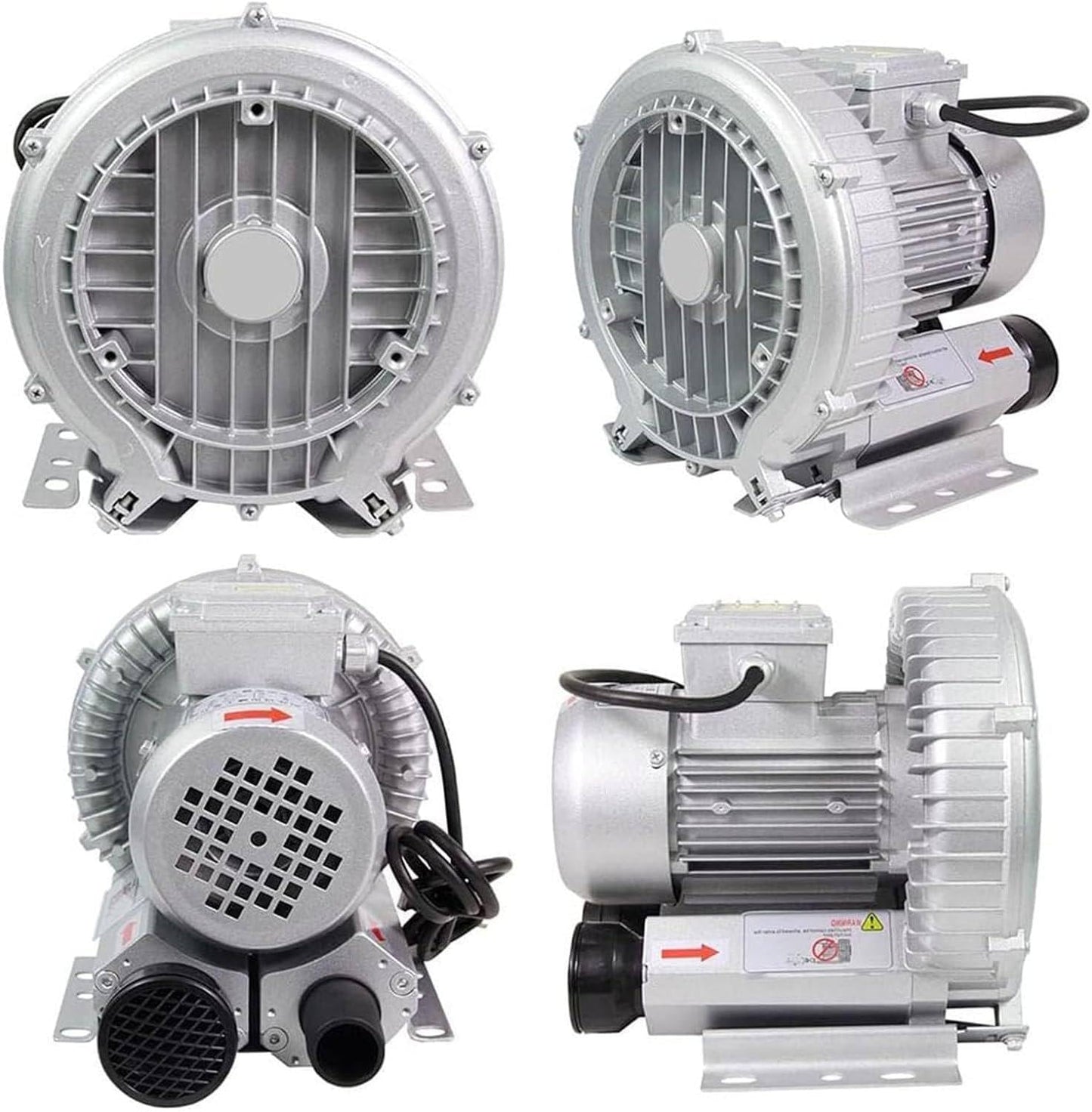 Regenerative Blower, 120W-1100W Single Phase High-Pressure Vortex Ring Blower, Industrial Vacuum Pump for Air Blowing Or Suction for Sewage Aeration Aquarium Fish Pond,1100W/1.48HP