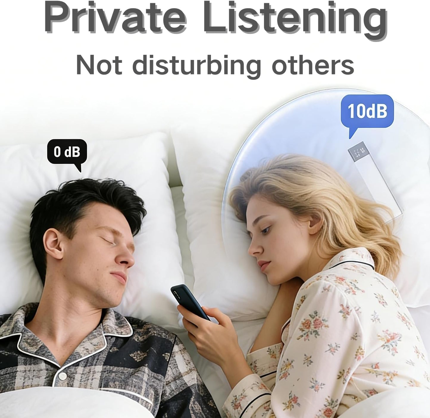 Falzcad 36 Pillow Speaker for Sleeping, Bone Conduction Speaker, Bedside Speaker with Built-in White Noise, Auto Off