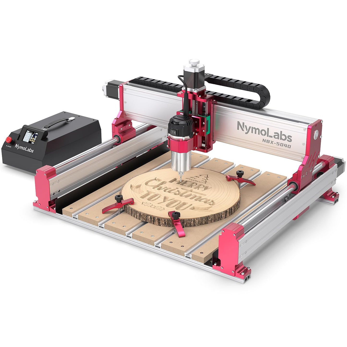NymoLabs NBX-5040 CNC Router Machine with Custom-Made 710W 7000-30000 RPM Trim Router Spindle & ER-11 Collet, Milling Engraving for Wood Acrylic Aluminum