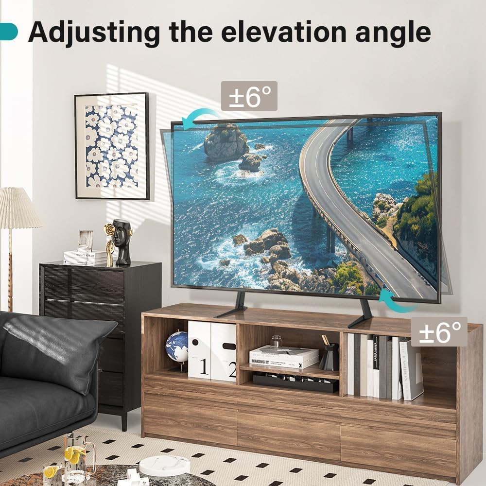 BFTOU 27 65 inch 800 400mm, 88lbs Black Universal TV Stand Tabletop for to LCD Flat Screen TV,Max VESA x Height