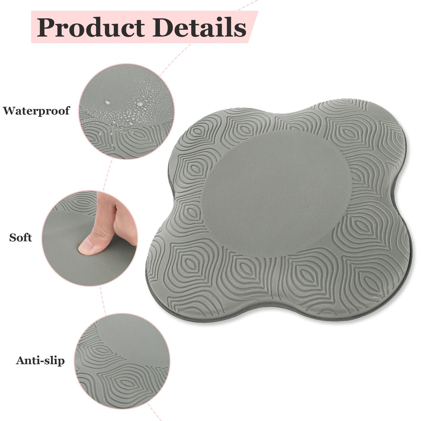 Faswin 6 Pack Yoga Knee Pads, Pilates Knee Pad Cushion Extra Thick Foam for Knees Elbows Wrists Hands Head, Support Foam Pads for Women and Men