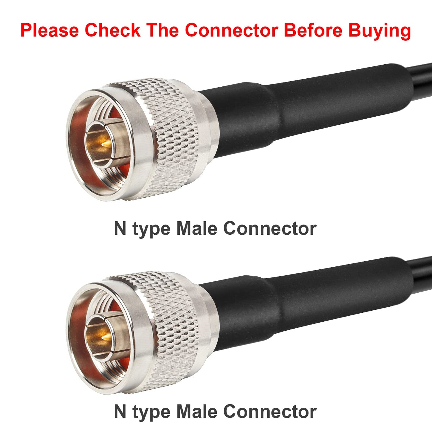 15 KMR240 50 3G/4G/5G/LTE/GPS/WiFi/RF/Ham/Radio XRDS -RF N Coax Cable ft, Ohm Low Loss Extension Cable - N Male to N
