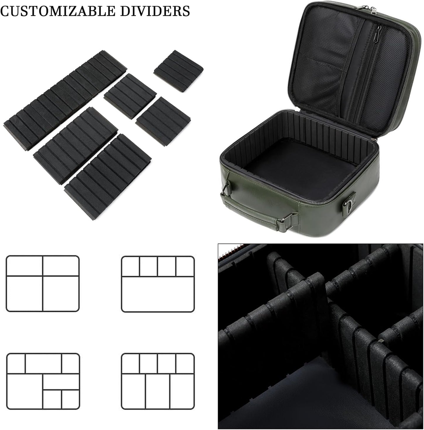 KYALOU Electronics Travel Organizer, Large Electronic Accessories Cable Case with Adjustable Dividers, Waterproof Tech
