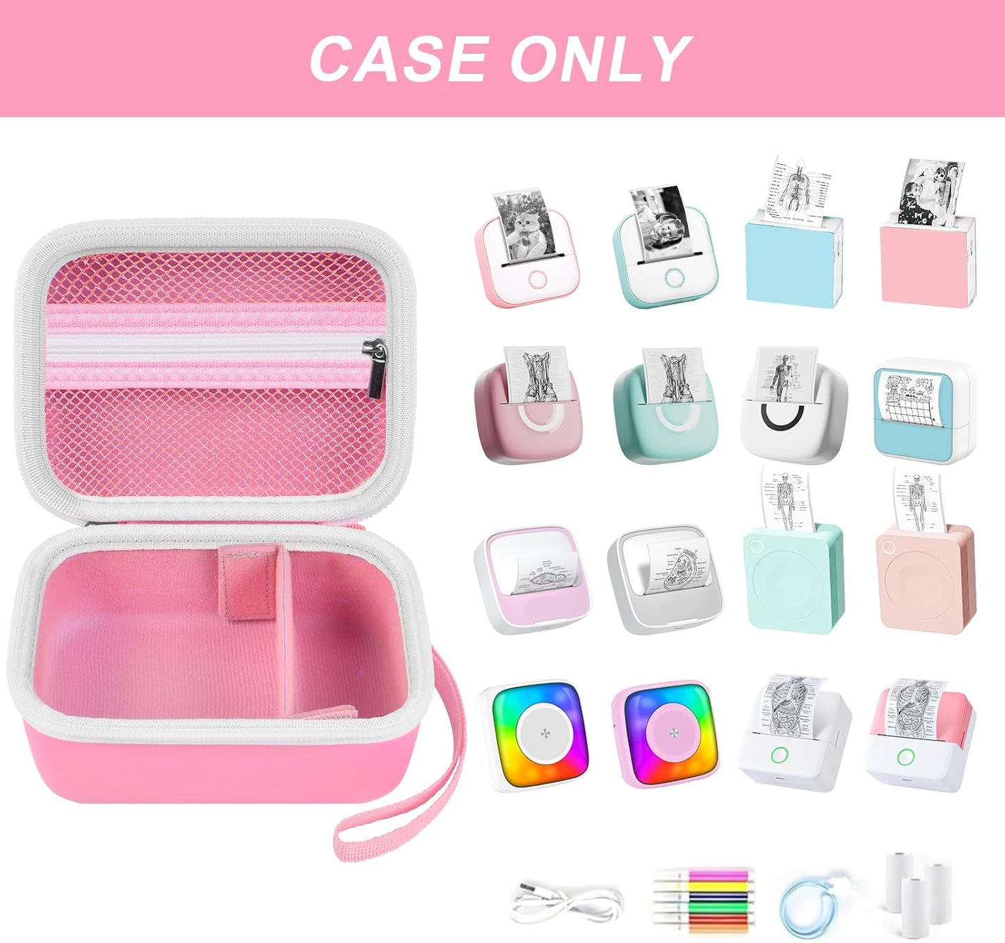 ANKHOH T02/ M02/ M02S/ M02 Q30S/ PM230/ Label Maker Case for Memoking for Phomemo Pro/ for Nelko for Anycash/for Ponek