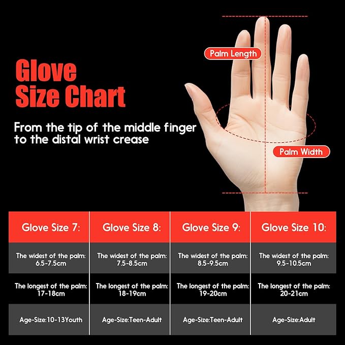 Youth&Adult Goalie Goalkeeper Gloves with Finger Protection Breathable Soccer Gloves with Strong Grips，6 Colors，Sizes 7-10
