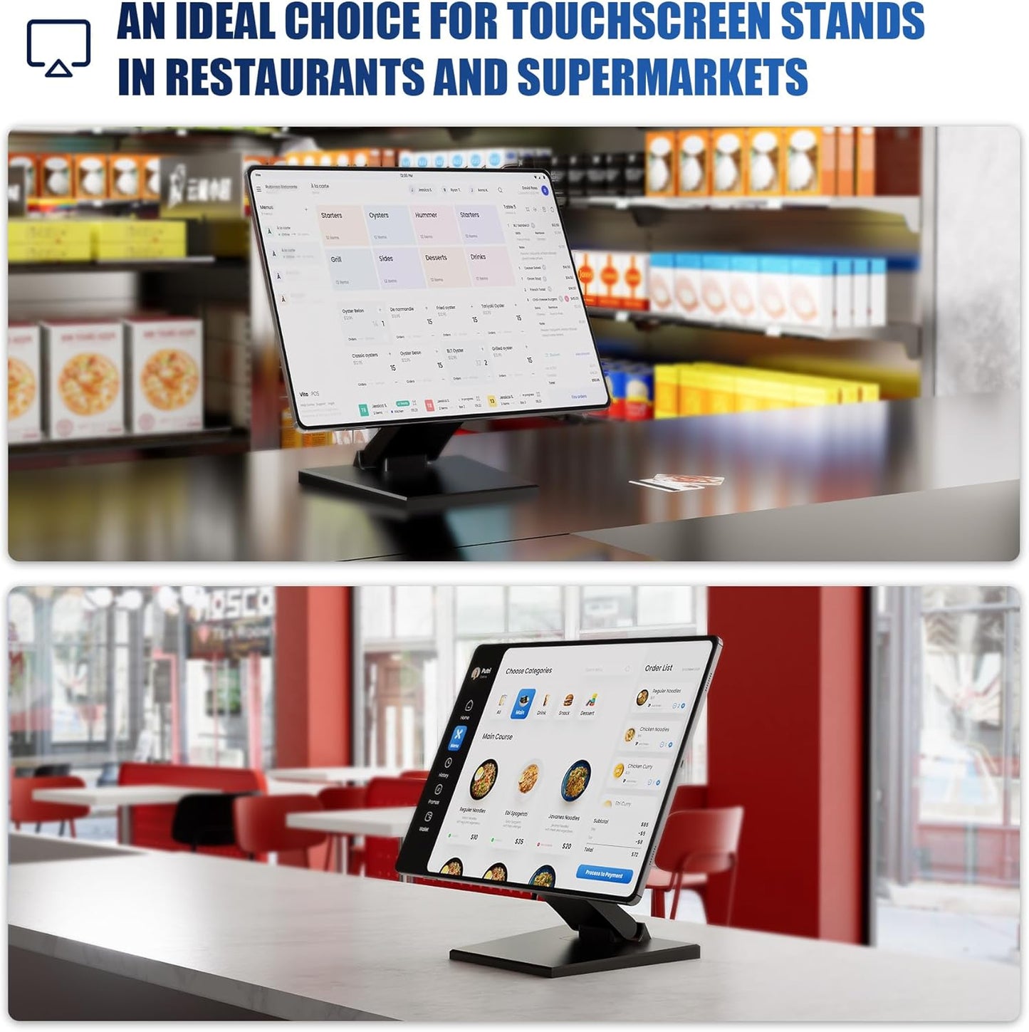 XFlexVida 1024" 75x75/100x100mm Upgraded Adjustable Folding VESA Stand for Screens Includes Extension for Recessed