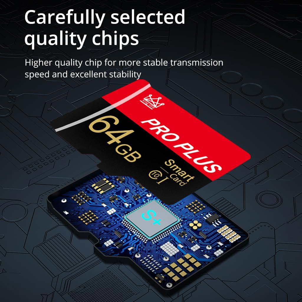Bliksem 5 Pack 64GB C10 A1 (64GB-5 Pack) TF Card with Adapter, High Speed Memory Card, UHS-I Memory TF Card