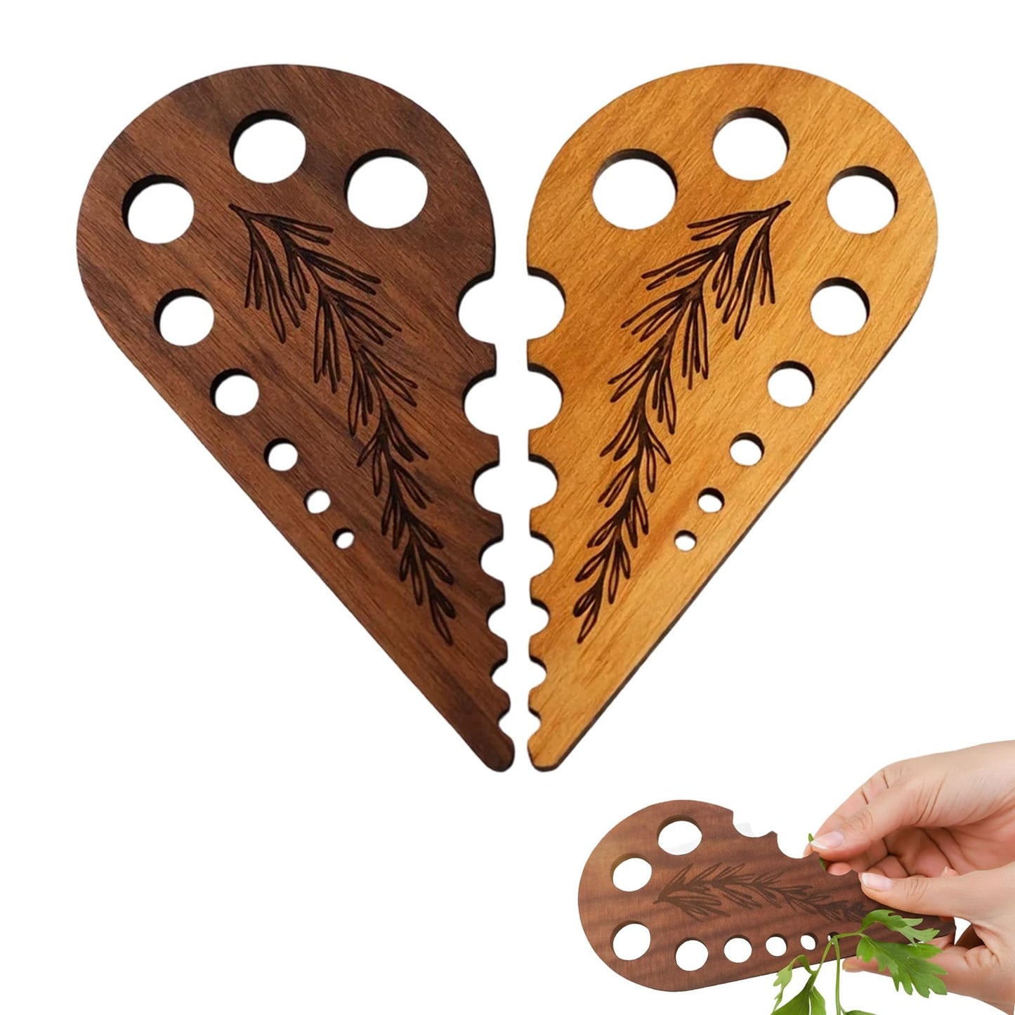 2 PCS Herb Stripper, Herb Stripper Tool for Fresh Herbs, Herb Strippers for Efficient Leaf and Stem Removal, Exquisite Herbstripper Bowl Gifts for the Kitchen Suitable for Home Use & Chefs