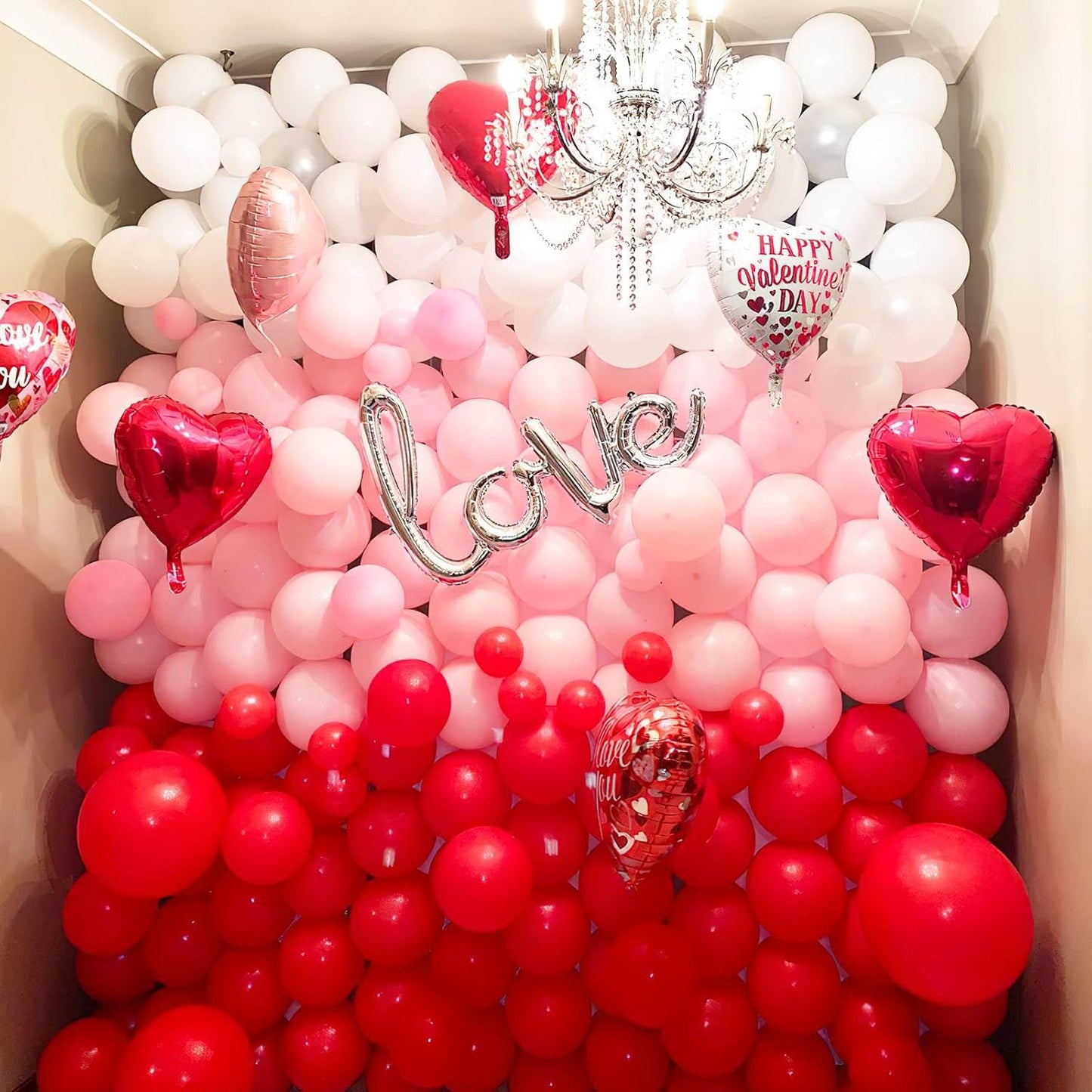 PartyWoo White & Red Balloons - 100 Pack for Stunning Celebrations | Perfect for Events