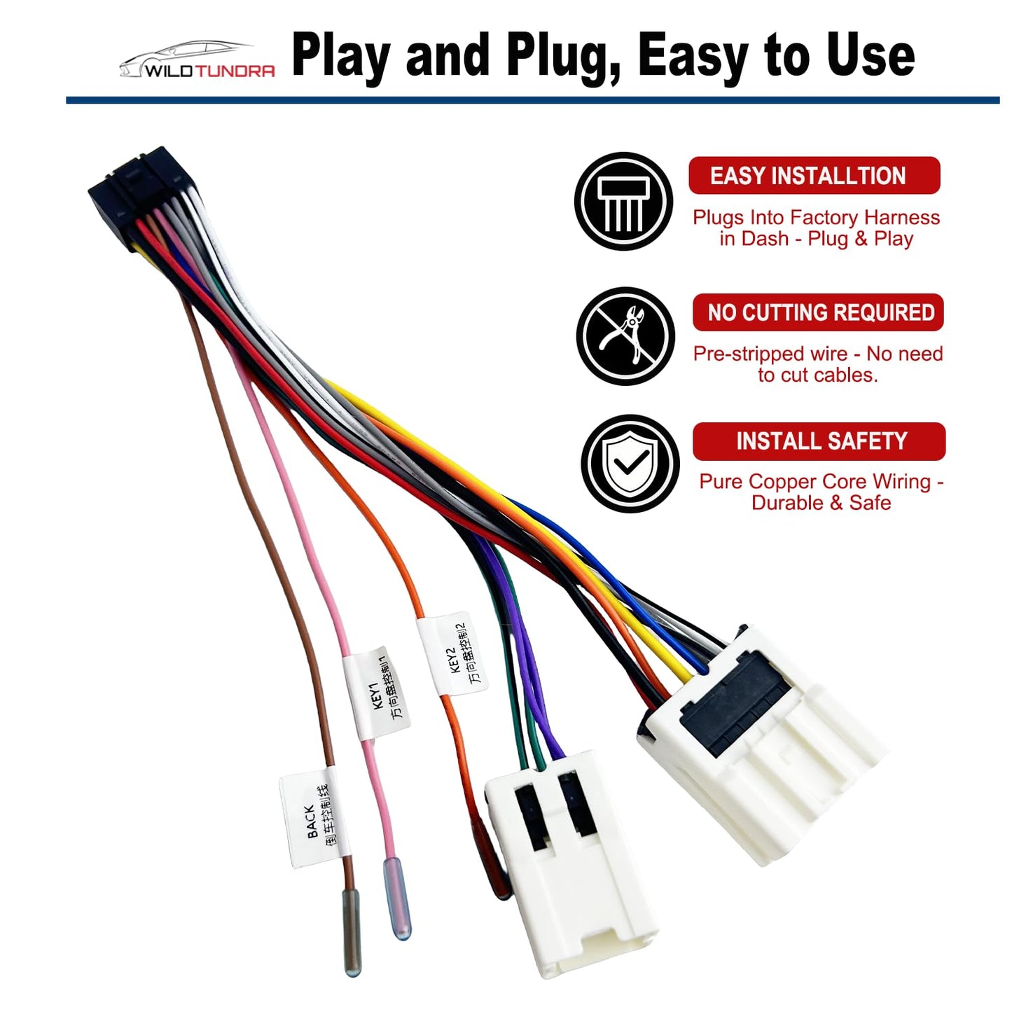 16Pin 1995-2013 1997-2012, 16Pin ISO Aftermarket Radio Harness Adapter for Nissan Infiniti Android Car Stereo Wiring