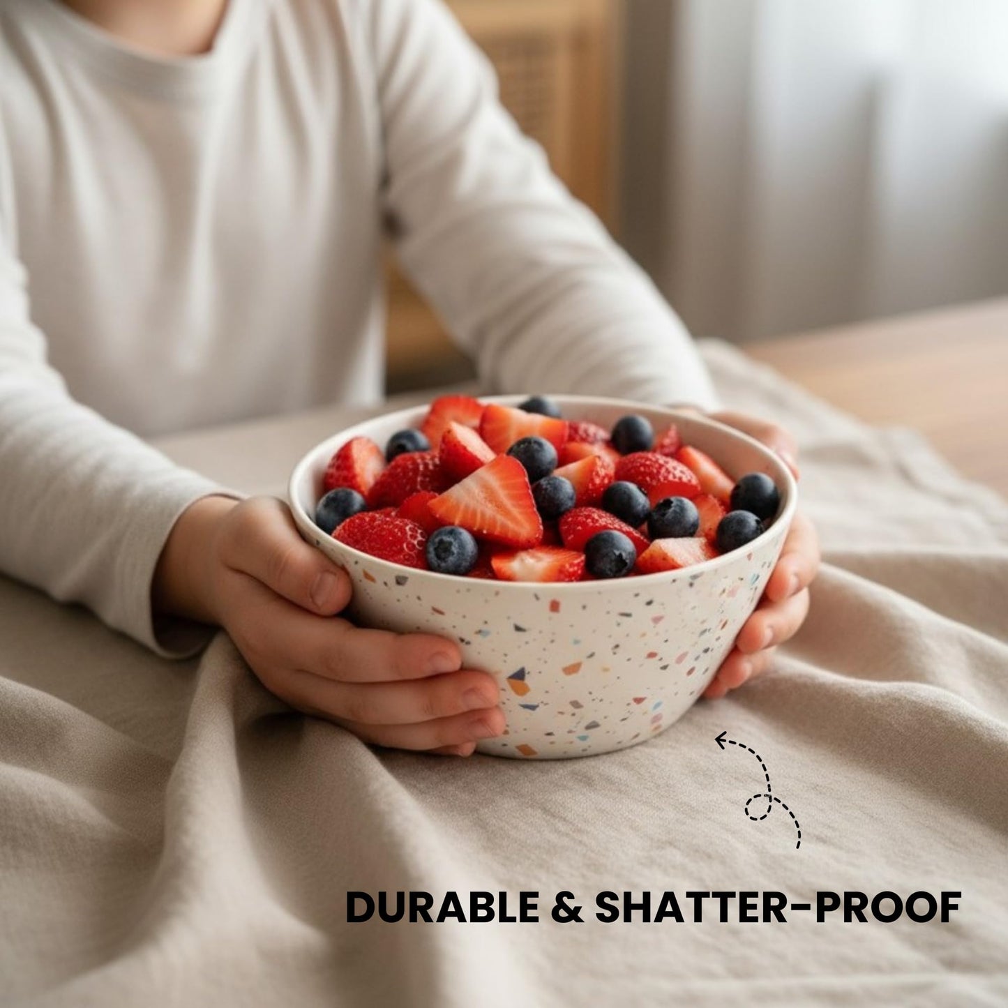 ilohaus Bamboo Bowl Set of 4 – 6-Inch, 20 oz Deep Cereal & Snack Bowls for Kids and Toddlers – BPA-Free, Dishwasher Safe, Lightweight Alternative to Plastic or Ceramic