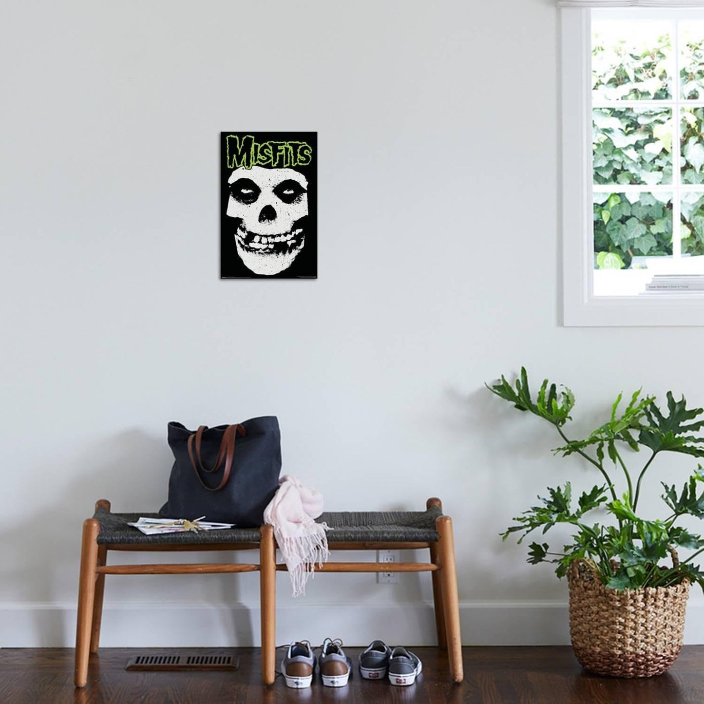 Misfits - Classic Fiend Splatter Wall Poster, 34L" x 22.4W", White Framed Version