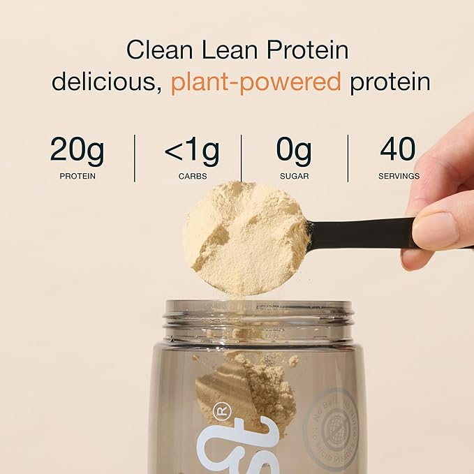 Nuzest - Pea Protein Powder - Clean Lean Protein, Premium Vegan Plant Based Protein Powder, Dairy Free, Gluten Free, GMO Free, Naturally Sweetened, Wild Strawberry, 40 Servings, 2.2 lb