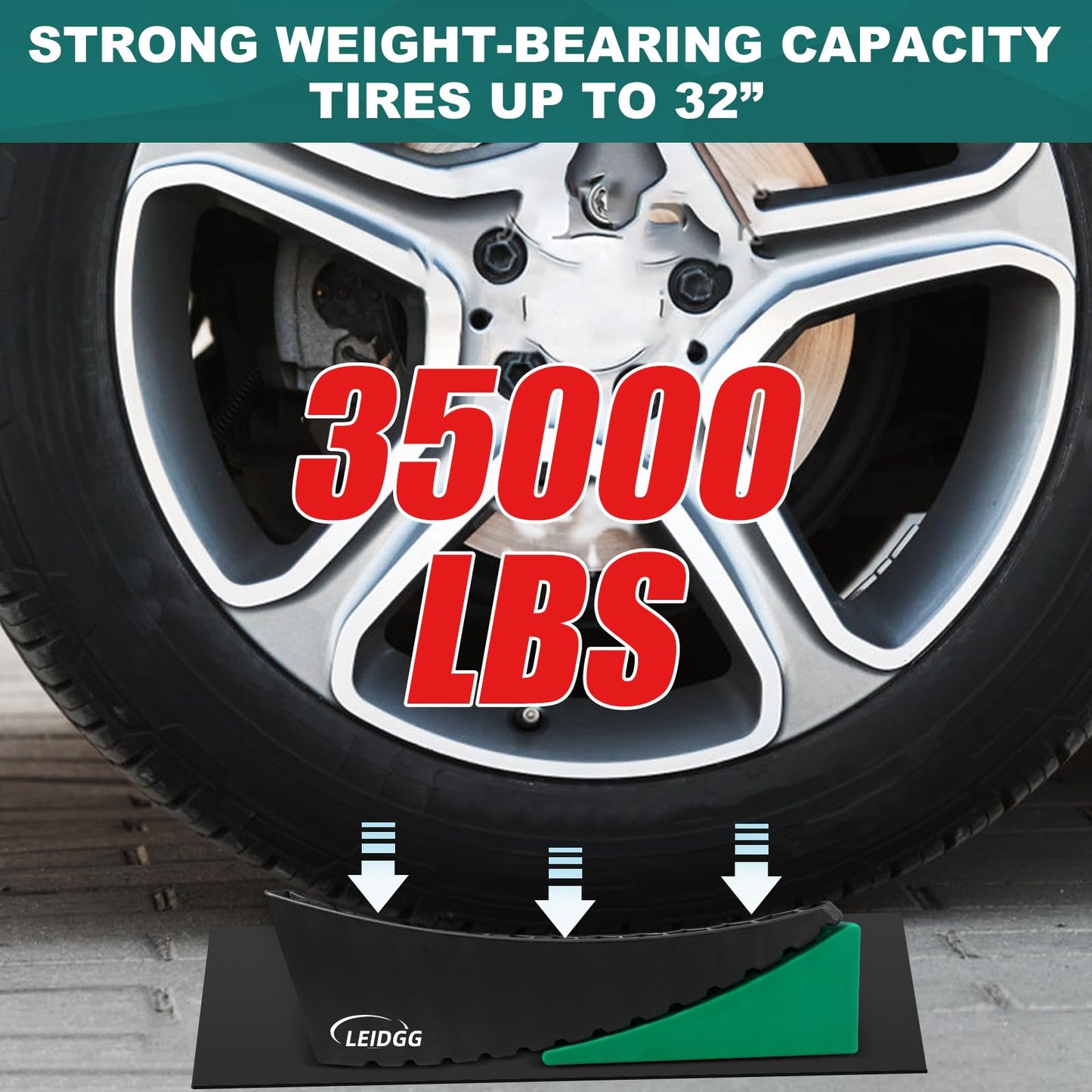 LEIDGG 2Packs RV Leveling Blocks System Kit Camper Leveling Blocks for RVS Trailer with Carrying Bag, Anti-Slip Mats, T Bubble Level Up to 35000 LBS