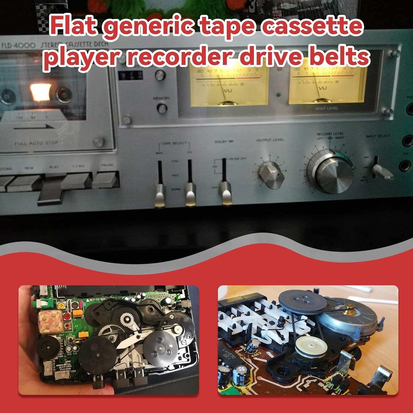Cassette Cassette 40-135 MM (50PCS) 4MM) Recorder Rubber Belt - Recorder Repair Maintenance Mix Flat Tape Machine