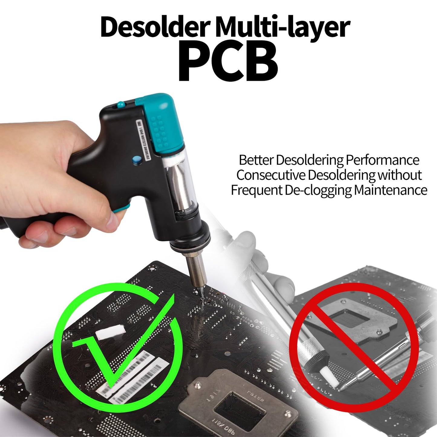 YIHUA 948D-I Desoldering Station 110W High Performance ESD-Safe with Temperature Control 716-896°F Adjustable, 3 Pre-set Channels, °C/°F Conversion, Auto Stand-by, Sleep Mode
