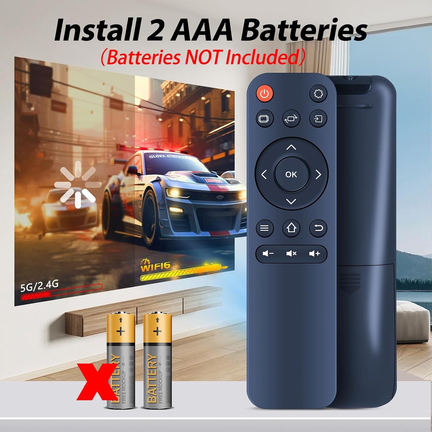 WDZP H1 1080P New Projector Remote Control Replacement fit for HAPPRUN Native Livehouse Cinema Home Projector, NICPOW