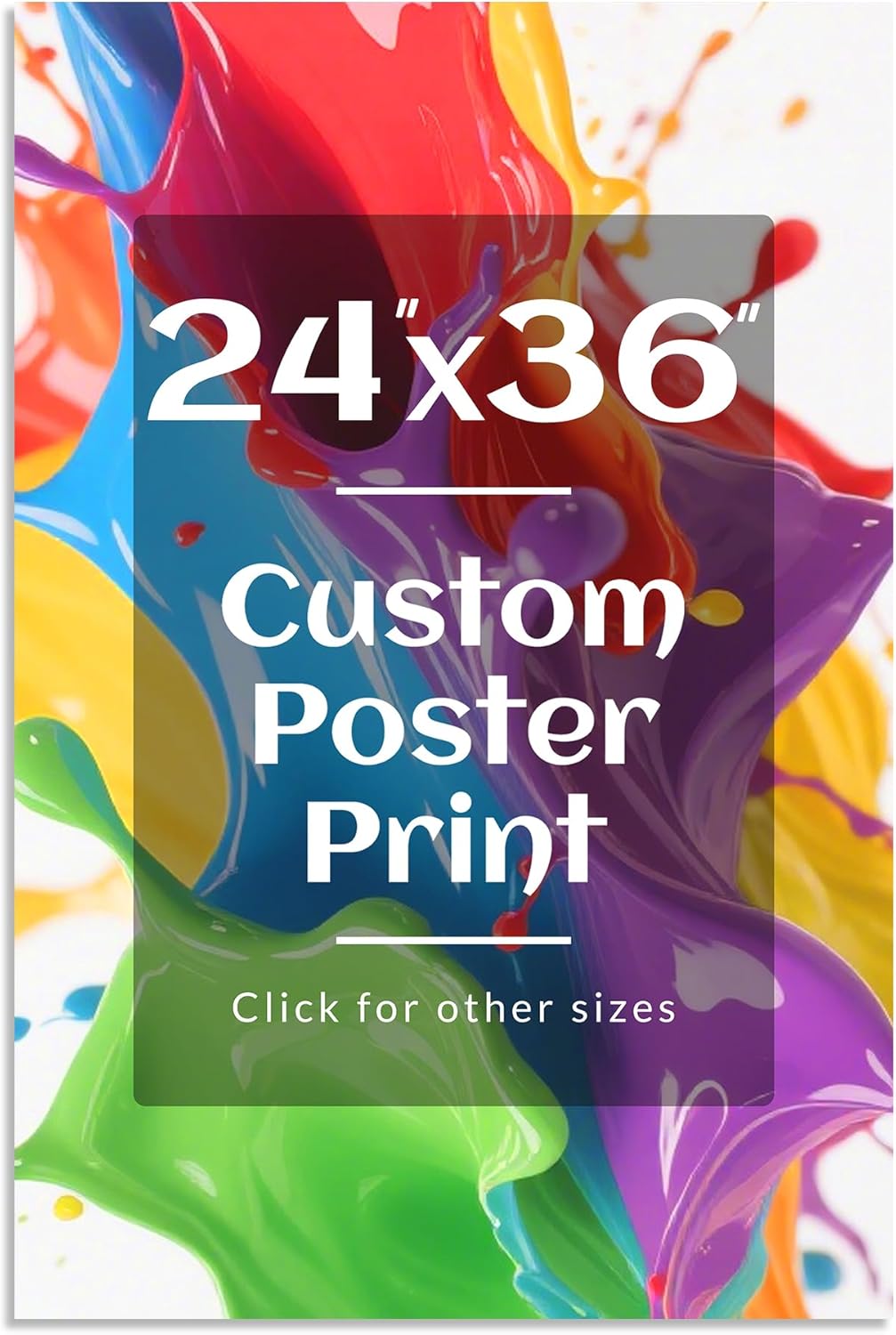 Skiennix Personalized Custom 24x36 Poster - Upload Your Photo for Unique Canvas Wall Art