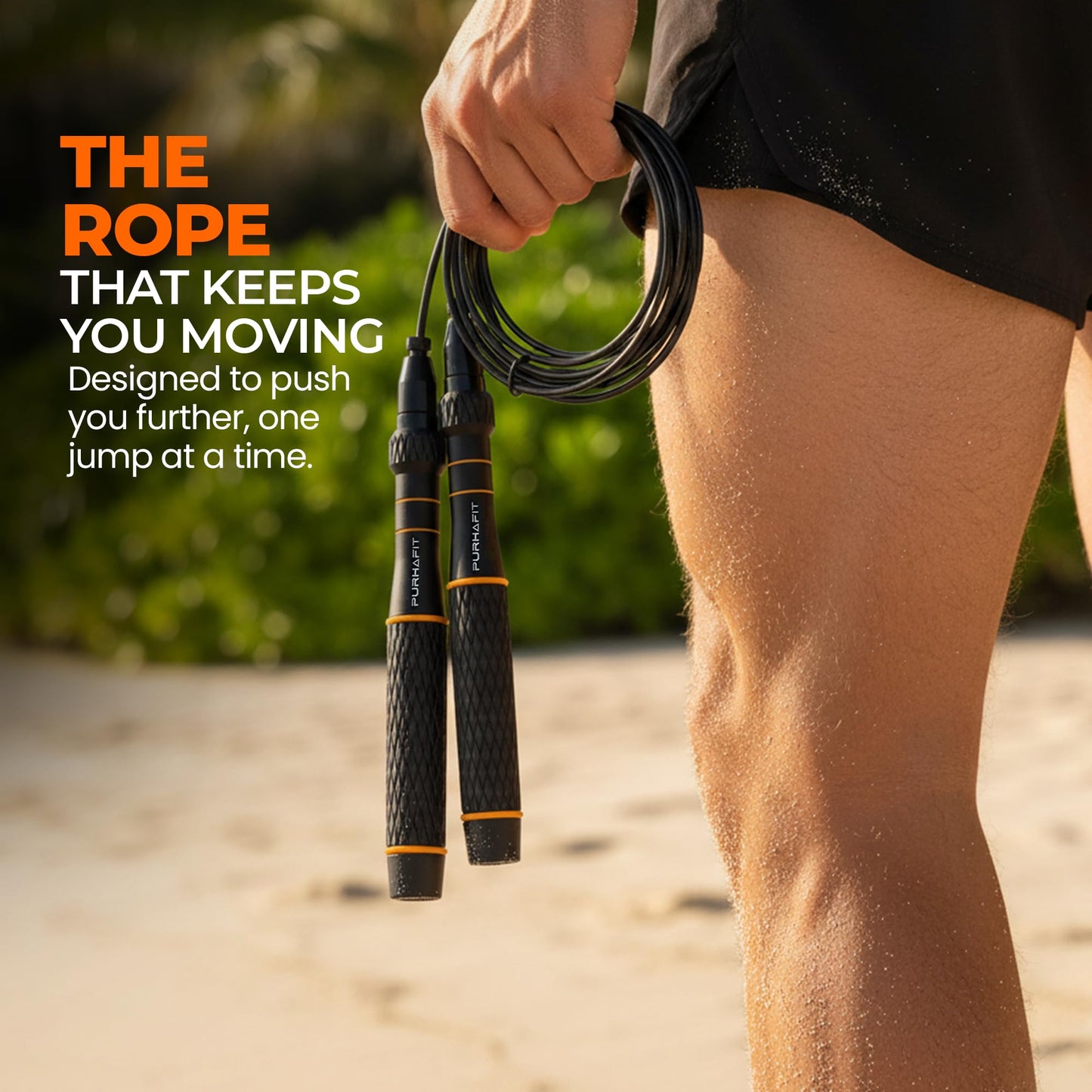 LYRA Adjustable Speed Jump Rope – 360° Ball Bearings, Steel Cable & Aluminum Handles – Fast Double Unders for CrossFit, HIIT & Fitness Workouts – Carry Bag & Extra Cable Included