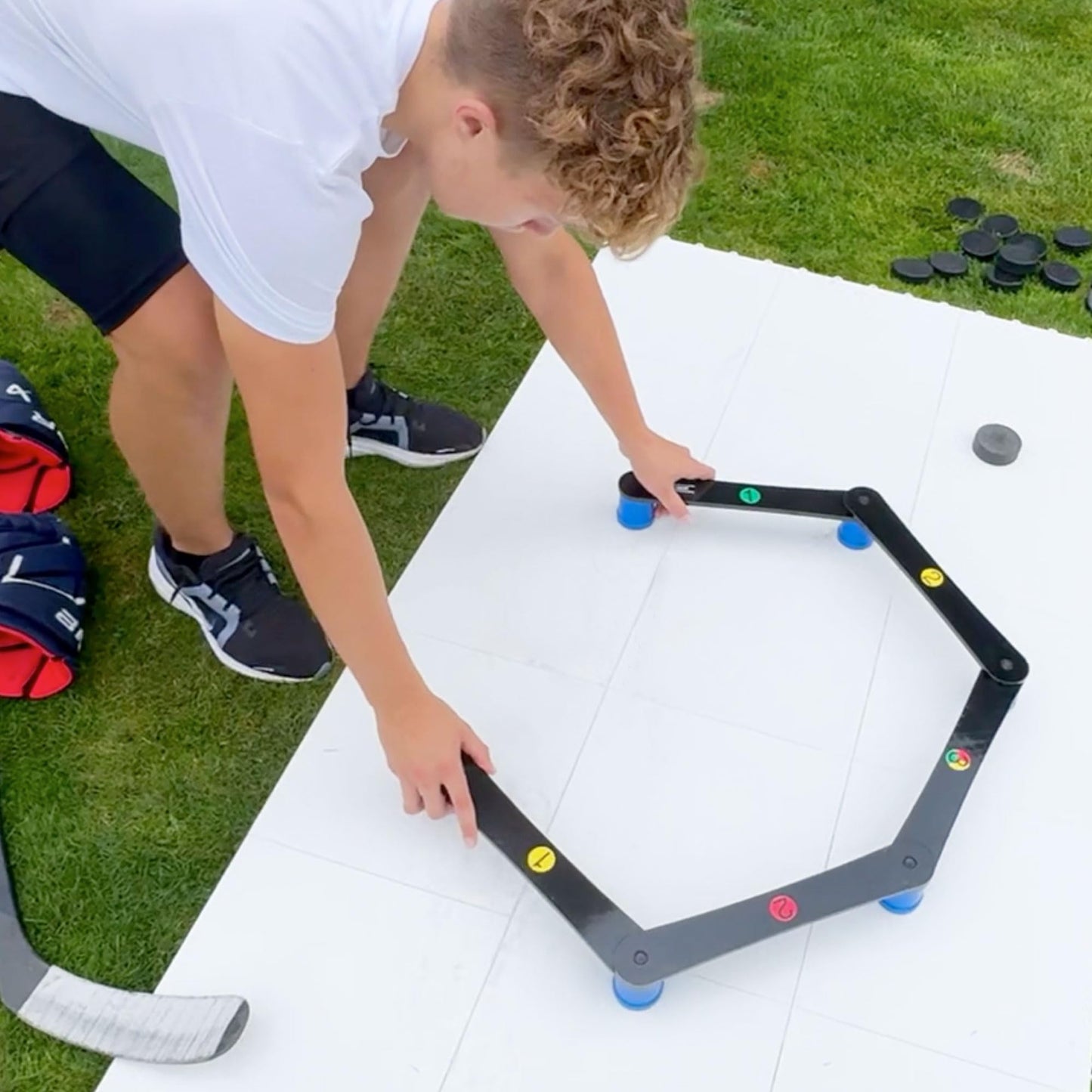 Hockey Revolution Lightweight Stickhandling Training Aid, Equipment for Puck Control, Reaction Time and Coordination - MY ENEMY
