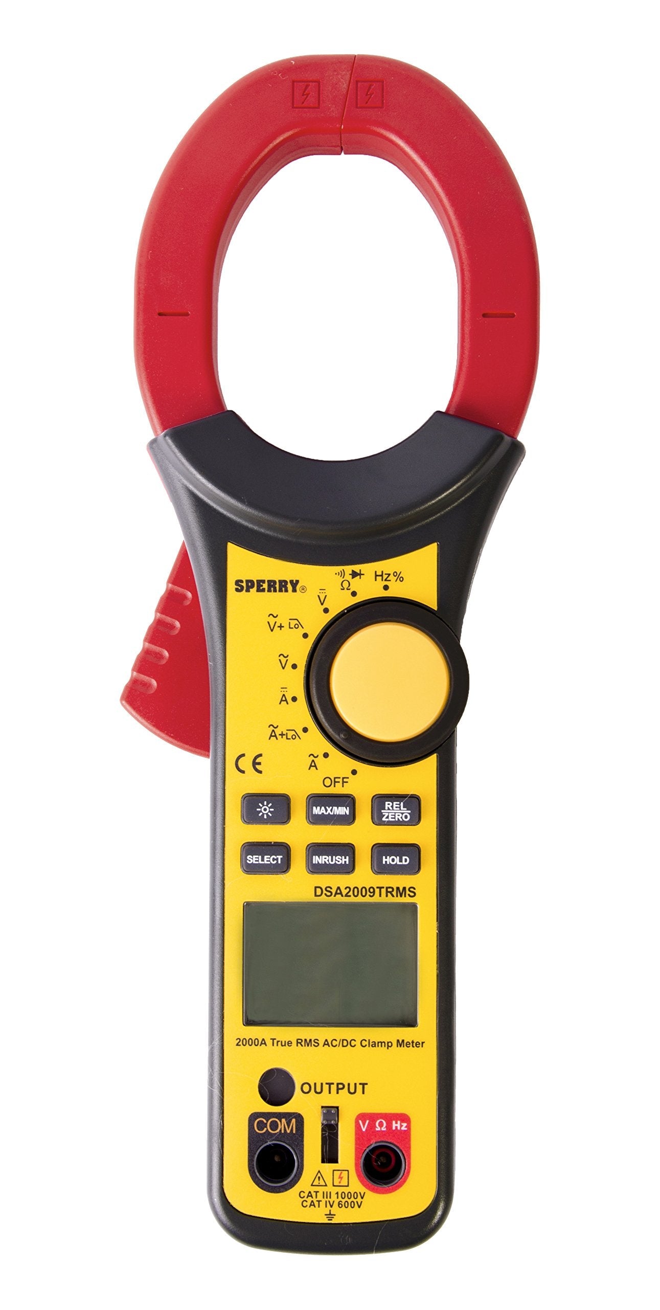 Sperry Instruments DSA2009TRMS True Rms Digisnap Digital Clamp Meter, 750VAC/1000VDC, 2000A