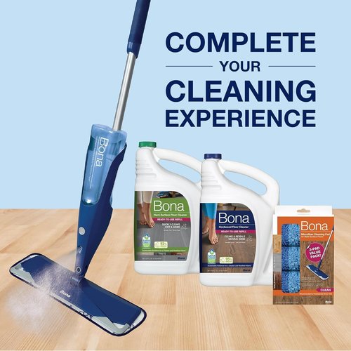 Bona Microfiber Cleaning Pads - 3-Pack for Hardwood & Hard Surface Floors - Dual Zone Cleaning