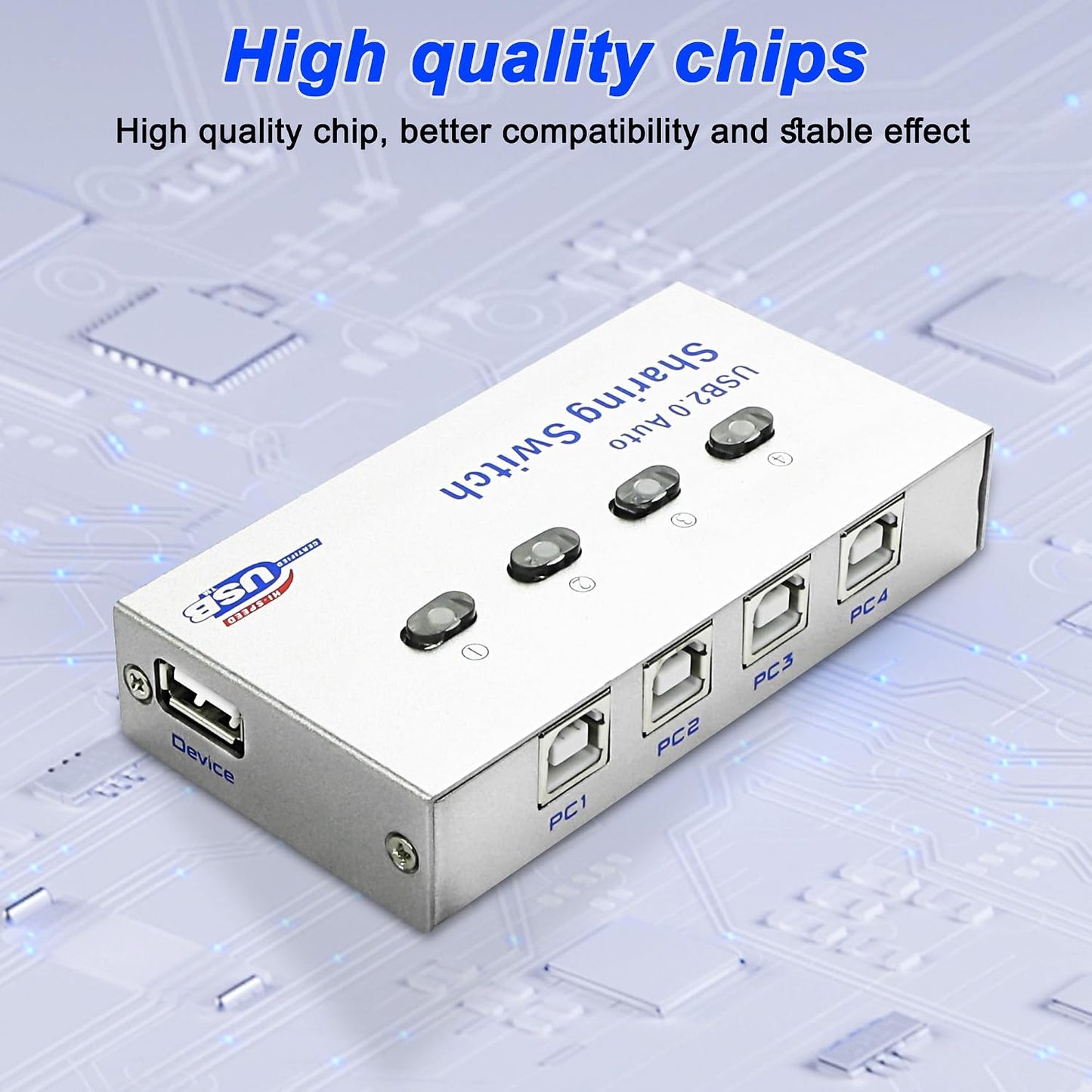 2.0 4 1 4 1 -1 XMSJSIY USB Sharing Switch Selector in Out Printer Sharer Switcher PC to Splitter Hub