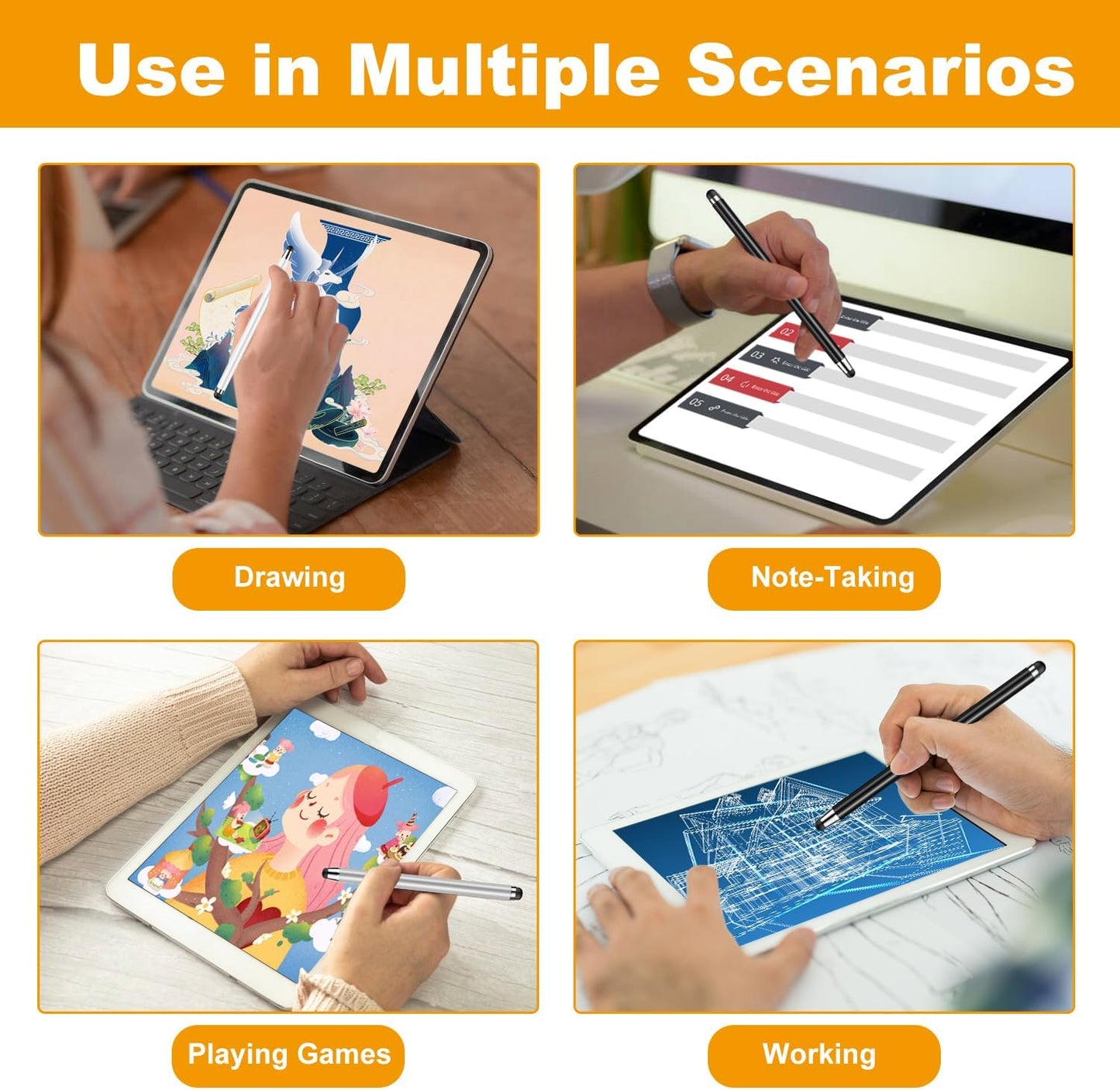 Acempire (10 2-in-1 Stylus Pcs), Stylus Pen for Touchscreen, High Precision and Sensitivity, Suitable