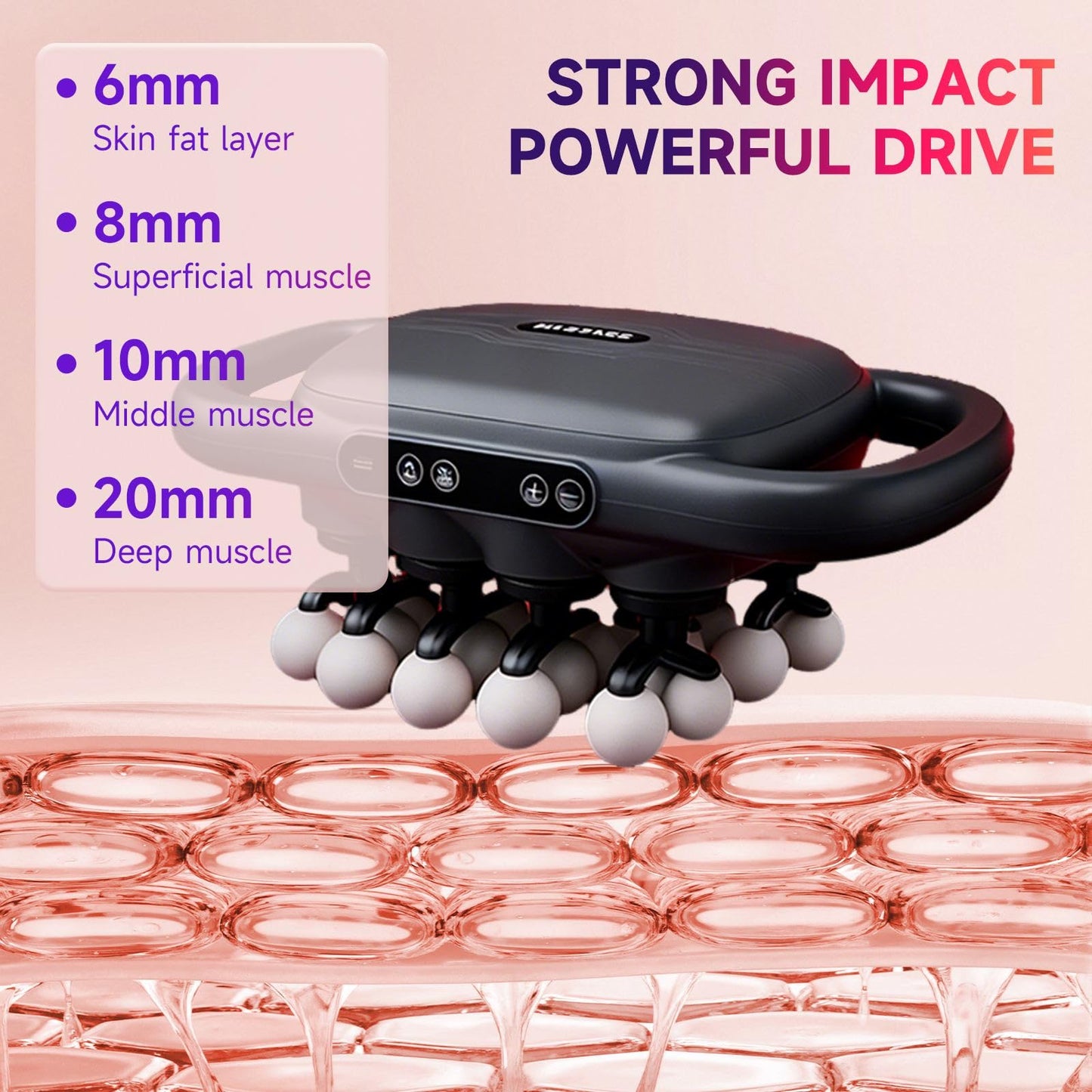 LOVMASSG 24-Heads Massage Gun Set for Full-Body Recovery, Deep Tissue Percussion Muscle Massager with 9 Modes, Quiet High-Power Back Massager for Gym, Office & Home,