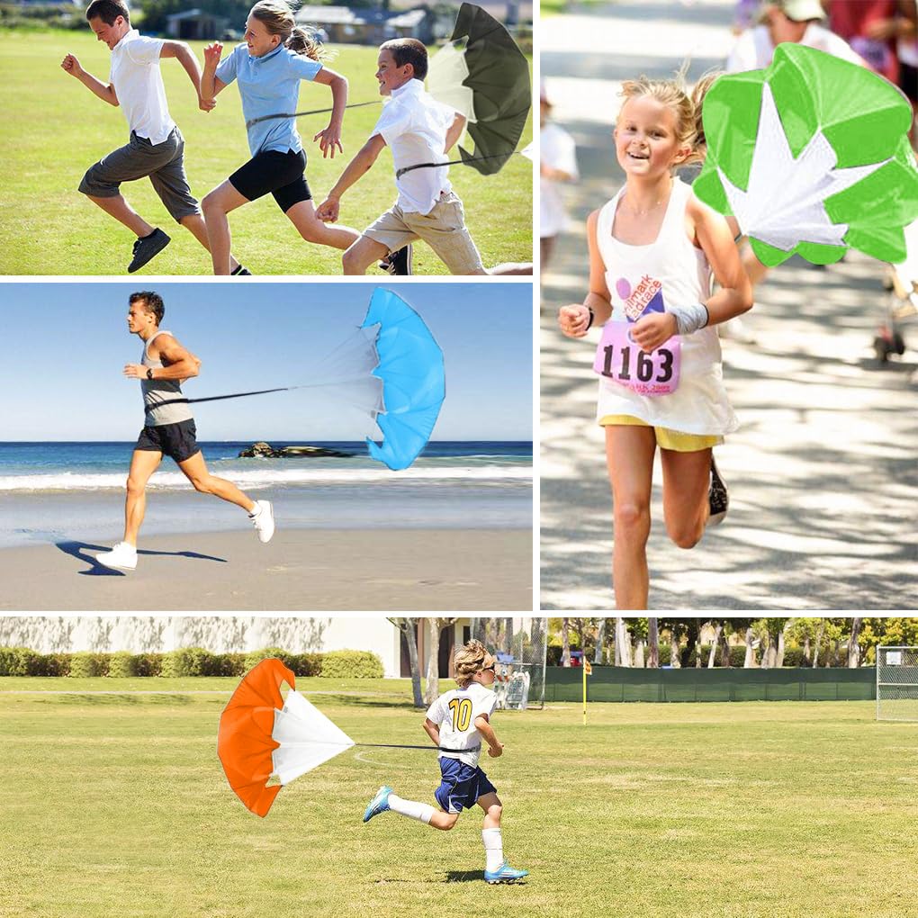 ANPOPO Bfsmile Running Speed Training 56" Parachute with Adjustable Strap, Free Carry Bag. Speed Chute Resistance Running Parachute for Kids Youth and Adults (Orange)