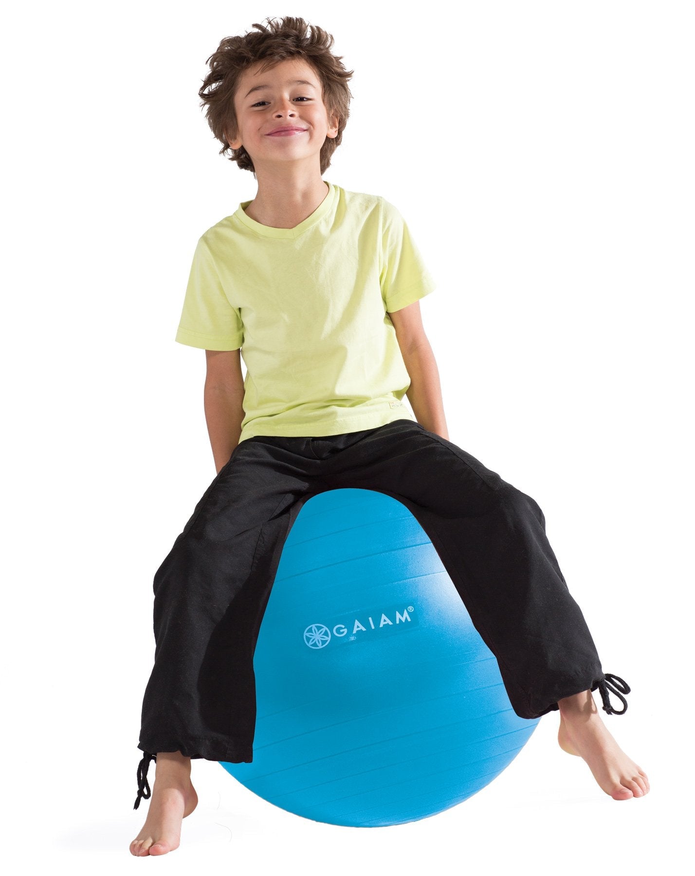 Gaiam Kids Balance Ball Exercise Stability Yoga Ball, Blue, 45cm