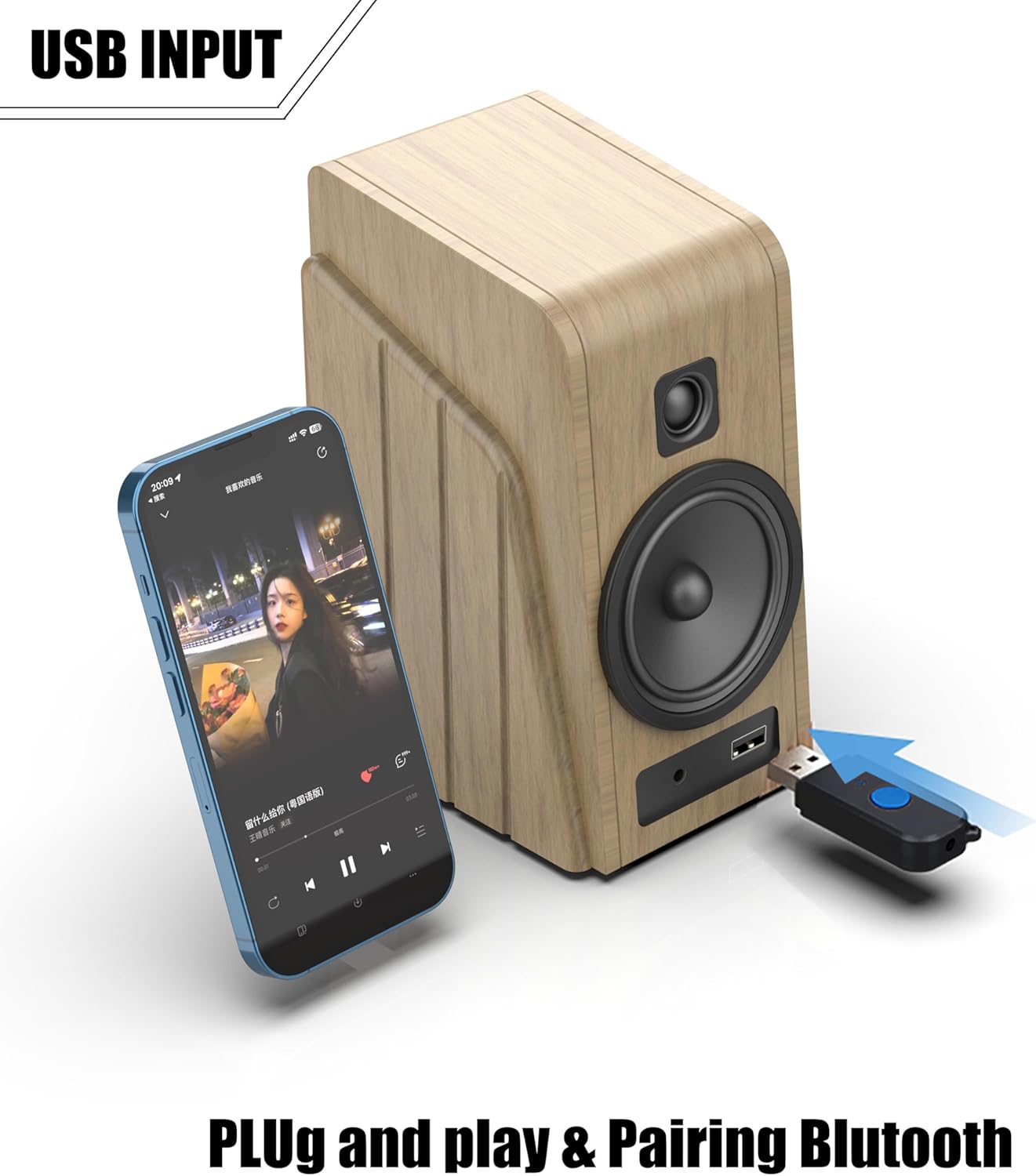 VONVOFF 5.3 USB Bluetooth Car Kit [Stronger Mics& Noise Cancellation] &[Plug-and-Play] Bluetooth Receiver Adapter