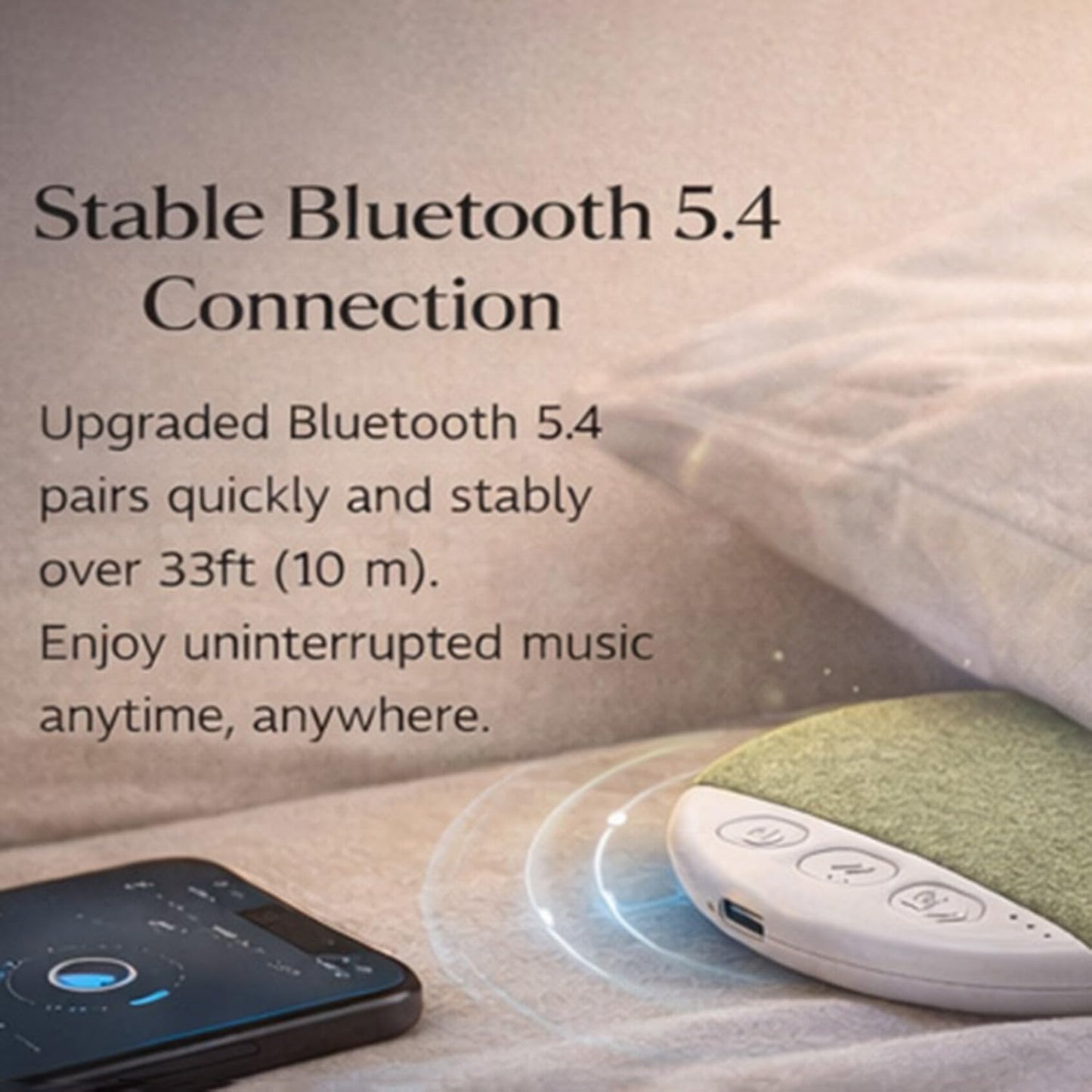 Zedamso (Blue*2) Under Pillow Speaker Bluetooth for Sleeping, Bone Conduction Pillow Speaker, Ultra Thin Flat Pillow