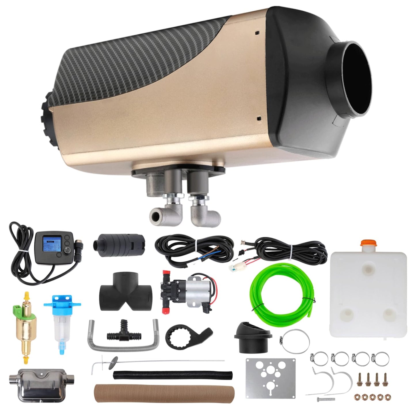 Diesel Air Heater 7KW, 12V Diesel Parking Heater Air Heater Water Heater Integrated Machine, Auto Temp Control, Diesel Heater with Repair Kit & 9L Tank for Trucks, Trailers, Boats, RVs and Motor-homes
