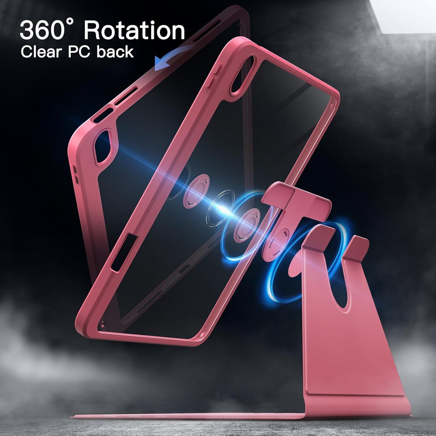 JETech (A16) 11th/10th (2025/2022) 360 Rotating Case for iPad Generation with Pencil Holder, Degree Rotation Protective