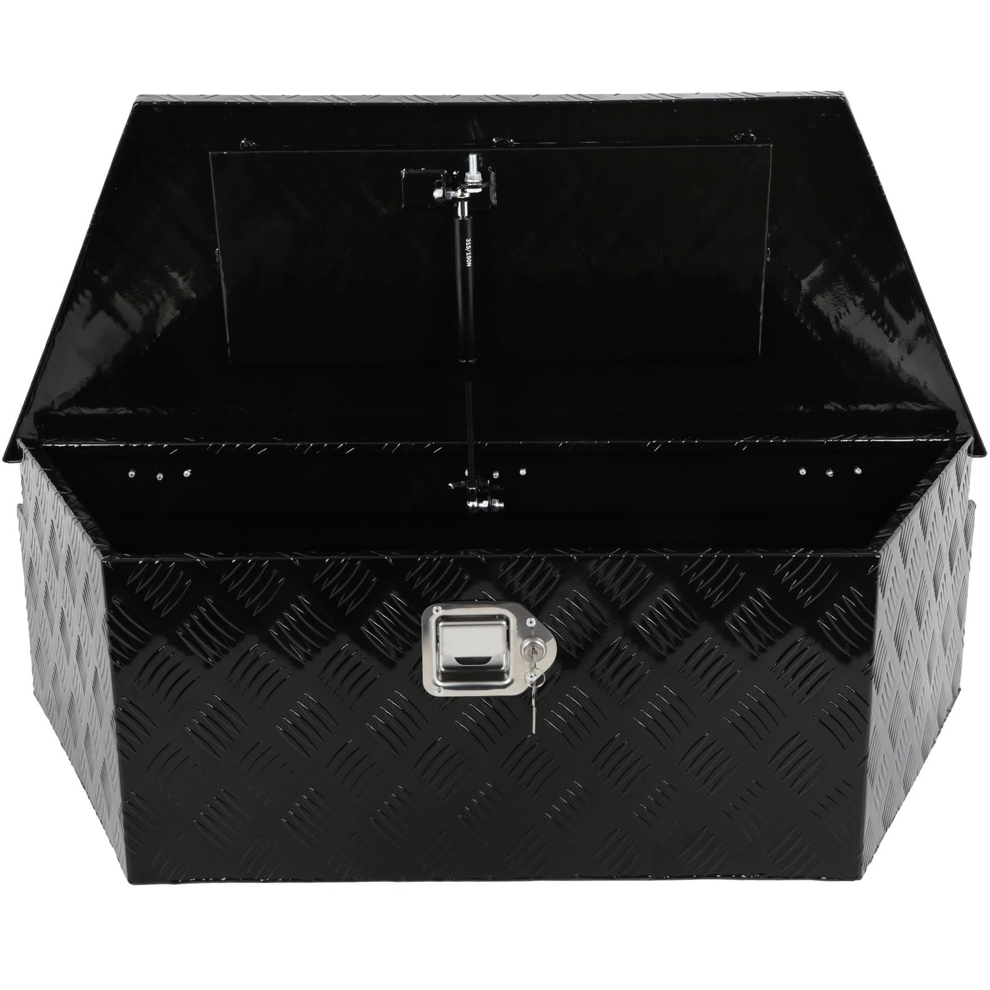 SCITOO 39 Inch Aluminum Diamond Plate Truck Bed Tool Box,Heavy Duty Crossover Storage for Most Full Size Pickups,Lockable Weatherproof Chest,Fits 39" Truck Beds,Easy Access to Load and Unload
